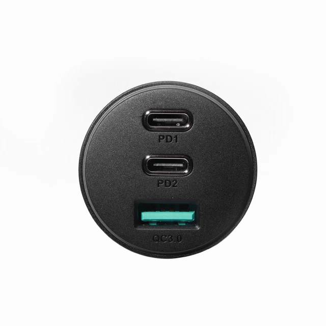 Автомобильное зарядное устройство Joyroom Quick Charge 2xUSB-C/USB-A 70W Black (JR-CL26)