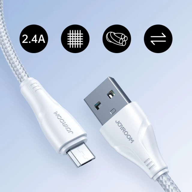 Кабель Joyroom Surpass Series Fast Charging USB-A to Micro-USB 2m White (S-UM018A112W)