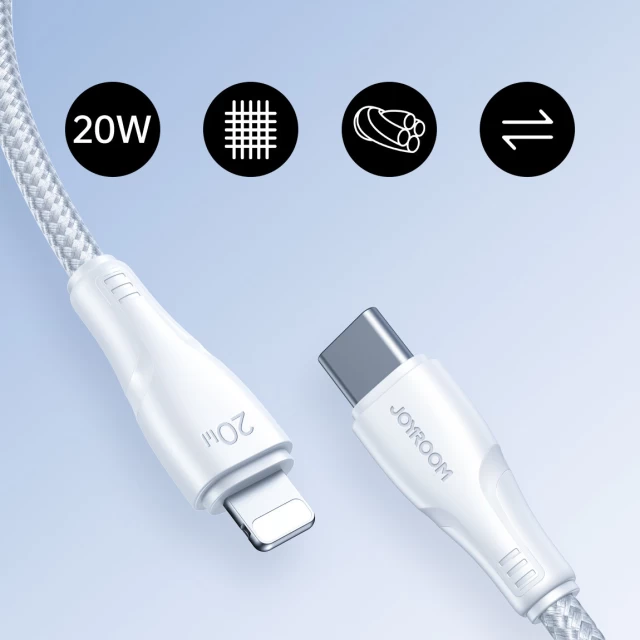 Кабель Joyroom Surpass Series Fast Charging USB-C to Lightning 0.25m 20W White (S-CL020A11W1)