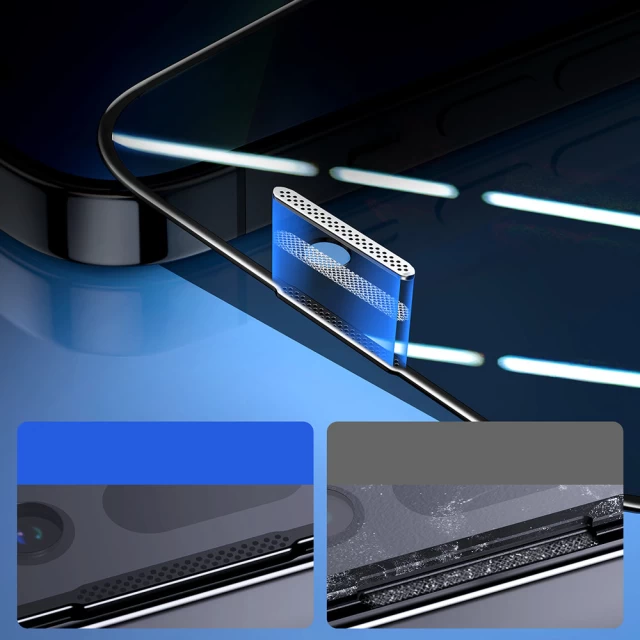 Защитное стекло Joyroom Knight 2.5D Anti-Spy Tempered Glass для iPhone 14 Pro Max Dark Transparent (JR-P04)