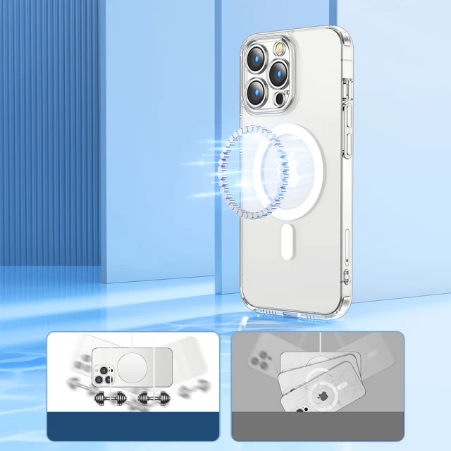 Чехол Joyroom 14D Magnetic Case для iPhone 14 Clear with MagSafe (JR-14D5)