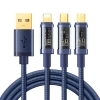 Кабель Joyroom 3-in-1 USB-A to USB-C/micro USB/Lightning 3.5A 1.2m Blue (S-1T3015A5-BL)