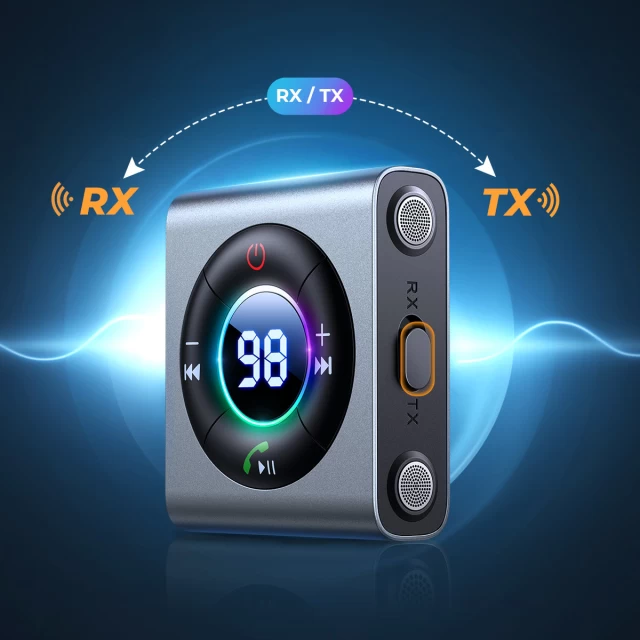 FM-трансмиттер Joyroom Bluetooth AUX Grey (JR-CB2)