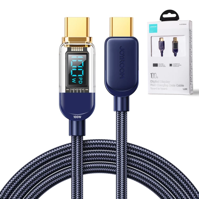 Кабель Joyroom Surpass Series Fast Charging USB-C to USB-C 1.2m 100W Blue (S-CC100A4)