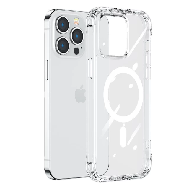 Чохол Joyroom Magnetic Defender для iPhone 14 Transparent with MagSafe (6956116729950)