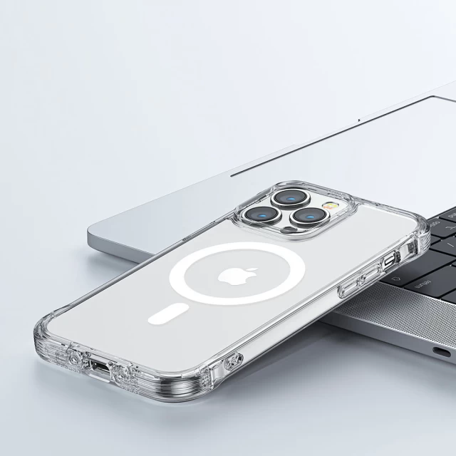 Чехол Joyroom Magnetic Defender для iPhone 14 Transparent with MagSafe (6956116729950)