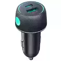 Автомобільний зарядний пристрій Joyroom Lumina LED Quick Charge USB-C/USB-A 60W Black (JR-CCN01)