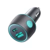 Автомобільний зарядний пристрій Joyroom Lumina LED Quick Charge USB-C/USB-A 60W Black (JR-CCN01)