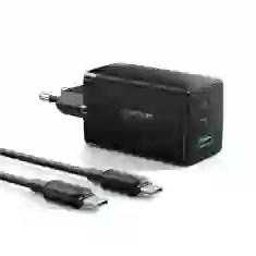 Сетевое зарядное устройство Joyroom FC 65W 2xUSB-C | USB-A with USB-C to USB-C Cable Black (TCG01)