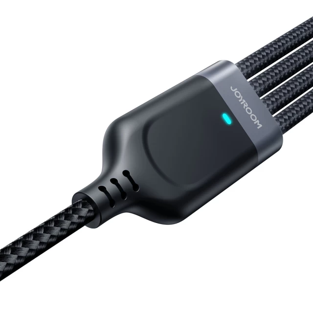 Кабель Joyroom 4-in-1 USB-A to 2xUSB-C/Lightning/Micro-USB 1.2m Black (S-1T4018A18c)
