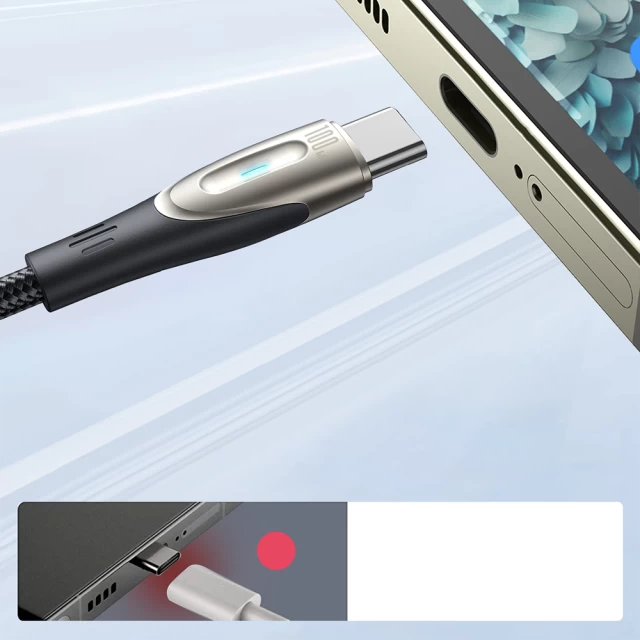 Кабель Joyroom Pioneer Series SA31-AC6 USB-A to USB-C 100W 1.2m Black (6956116759483)