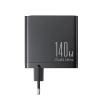 Мережевий зарядний пристрій Joyroom FC 140W 3xUSB-C | USB-A with USB-C to USB-C Cable 1.2m Black (JR-TCG05EU)