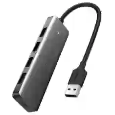 USB-хаб Ugreen CM219 5-in-1 USB-A to 4xUSB-A/USB-C Grey (50985B)