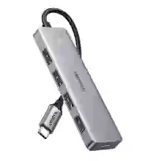 USB-хаб Ugreen CM219 5-in-1 USB-C to 4xUSB-A/USB-C Grey (70336B)