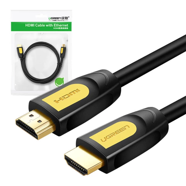 Кабель Ugreen HD101 HDMI to HDMI 4K 0.75m Black/Gold (10151)