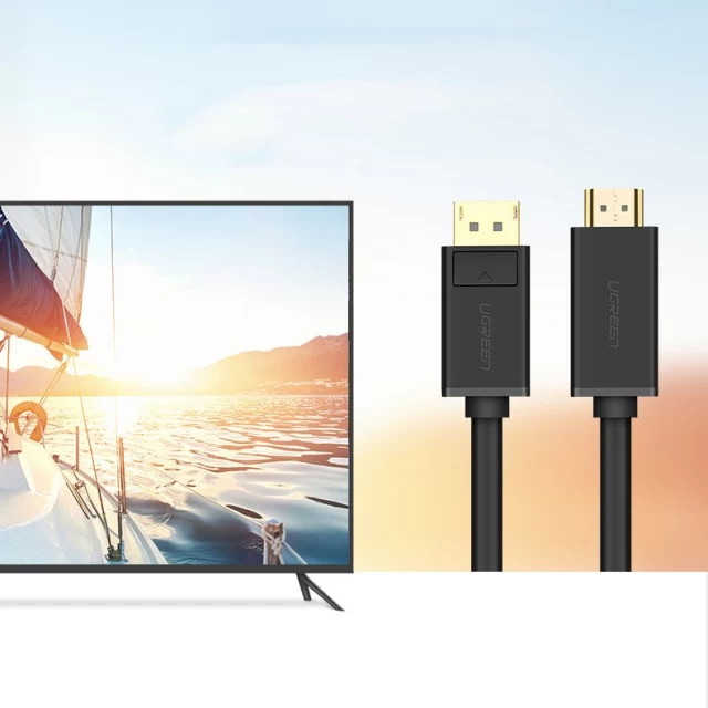 Кабель Ugreen DisplayPort to HDMI 4K 30Hz 32AWG 2m Black (UGR159BLK)