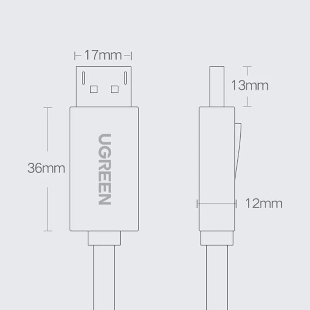 Кабель Ugreen DisplayPort to DisplayPort 3m Black (6957303812127)