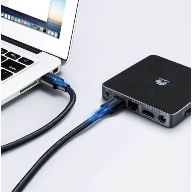 Кабель Ugreen USB-A 2.0 to USB-A 2.0 0.5m Black (6957303813087)