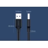 Кабель Ugreen USB-A 2.0 to USB-A 2.0 1m Black (6957303813094)