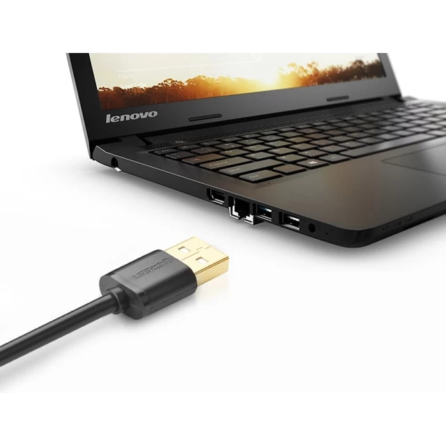 Кабель Ugreen USB-A to USB-A 1m Black (6957303813148)