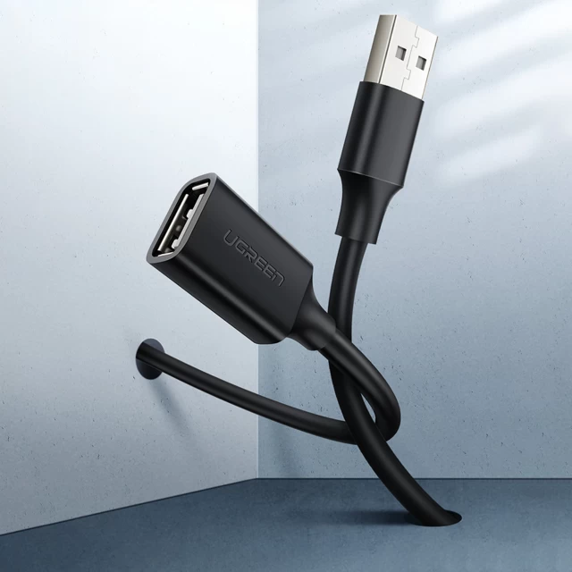 Кабель-подовжувач Ugreen USB-A (Male) to USB-A (Female) 480Mbps 1.5m Black (6957303813155)
