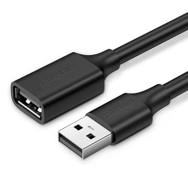 Кабель-удлинитель Ugreen USB-A (Male) to USB-A (Female) 480Mbps 3m Black (6957303813179)