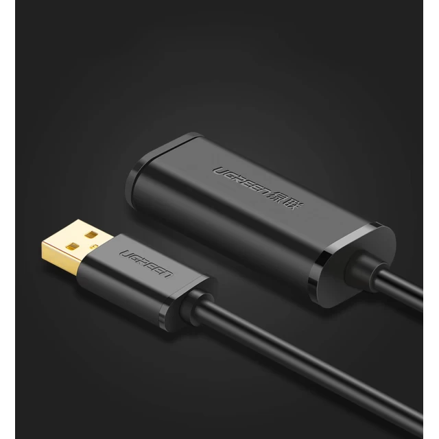 Кабель-подовжувач Ugreen USB-A (Male) to USB-A (Female) 480Mbps 20m Black (6957303813247)