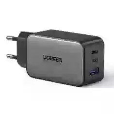 Мережевий зарядний пристрій Ugreen 65W 2xUSB-C | USB-A Gray (10335)