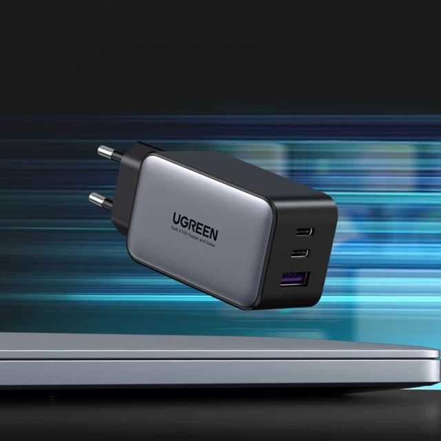 Сетевое зарядное устройство Ugreen 65W 2xUSB-C | USB-A Gray (10335)