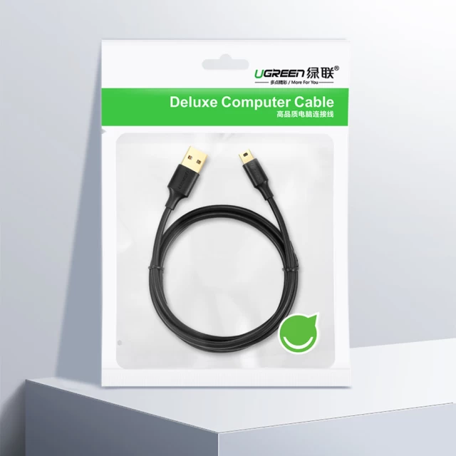 Кабель Ugreen USB-А to Mini USB 0.25m Black (6957303813537)