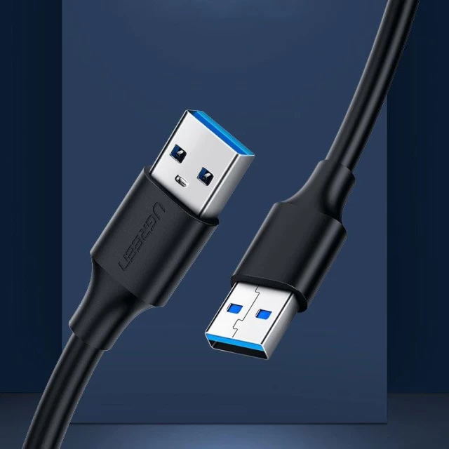 Кабель Ugreen USB-A 3.0 to USB-A 3.0 2m Gray (UGR050BLK)