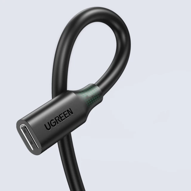 Кабель-удлинитель Ugreen USB-C (Male) to USB-C (Female) 10Gb/s 100W 1m Black (6957303813872)