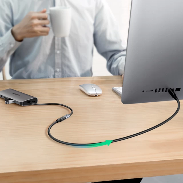 Кабель-удлинитель Ugreen USB-C (Male) to USB-C (Female) 10Gb/s 100W 1m Black (6957303813872)