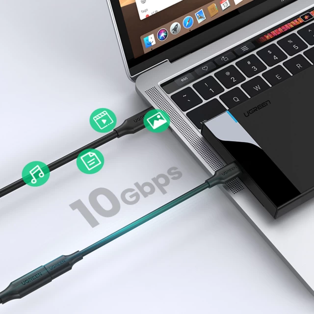 Кабель-подовжувач Ugreen USB-C (Male) to USB-C (Female) 10Gb/s 100W 1m Black (6957303813872)