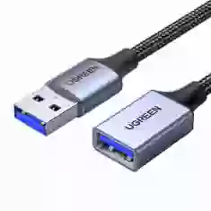Кабель Ugreen USB-A (Male) to USB-A (Female) 1m Grey (6957303814954)
