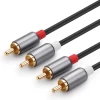 Кабель Ugreen 2x RCA/2x Cinch 5m Gray (UGR457BLK)