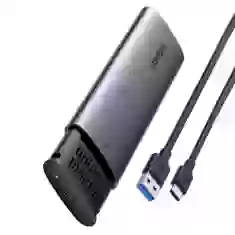 Відсік для твердотільного накопичувача Ugreen M.2 B-Key SATA 3.0 5Gbps with USB Type-C Cable Gray (UGR1185GRY)