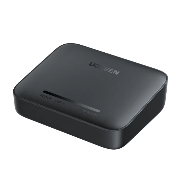 Адаптер Ugreen External Network Card Printer Adapter RJ45/USB Type-A/micro USB Black (UGR1373BLK)