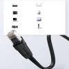 Кабель Ugreen LAN Cable Ethernet Cat.8U/FTP Flat 1m Black (6957303819805)