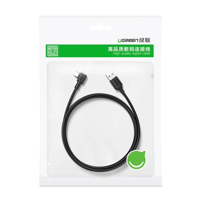 Кабель Ugreen Quick Charge USB-A to USB Type-C SCP FCP 5A 2m Black (UGR1332BLK)