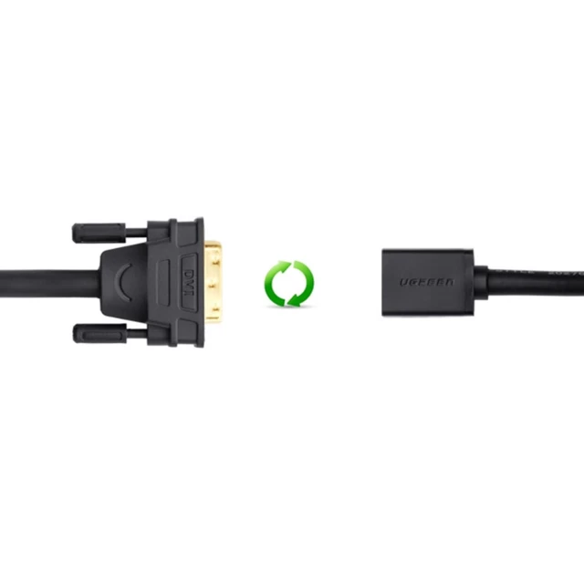 Адаптер Ugreen DVI to HDMI 0.15m Black (6957303821181)