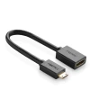 Адаптер Ugreen HDMI to Mini HDMI 4K 60Hz Ethernet HEC ARC 22cm Black (6957303821372)