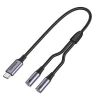 Адаптер Ugreen USB Type-C to 2x 3.5mm Mini Jack Black (UGR1214GRY)