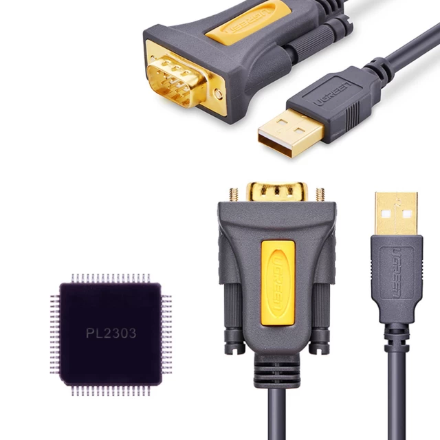 Кабель-адаптер Ugreen USB-A to DB9 RS-232 1.5m Grey (6957303822119)