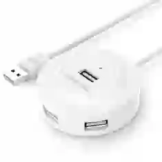 USB-хаб Ugreen 4-in-1 4x USB-A/micro USB 1m White (6957303822706)
