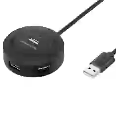 USB-хаб Ugreen 4-in-1 4x USB-A/micro USB 1m Black (6957303822775)