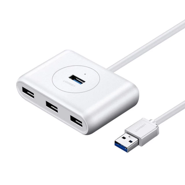 USB-хаб Ugreen CR113 4-in-1 USB-A to 4xUSB-A White (20282)