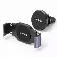 Магнітний автотримач Ugreen 2-in-1 Clamp and Magnetic Car Phone Holder Black (6957303826001)