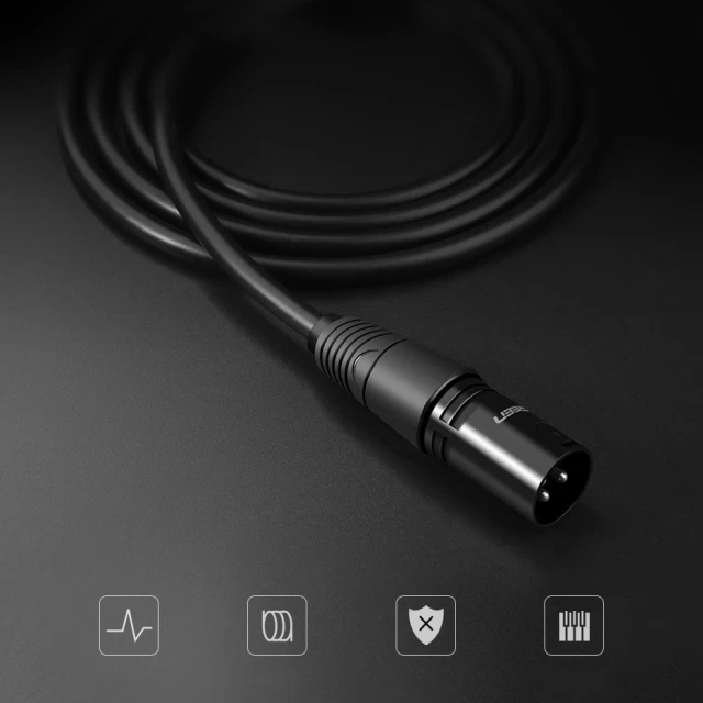 Кабель Ugreen Microphone XLR to XLR 10m Black (UGR507BLK)