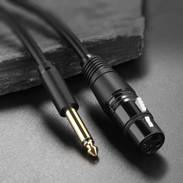 Кабель Ugreen XLR Microphone Cable to 6.35mm Jack 2m Black (UGR527BLK)